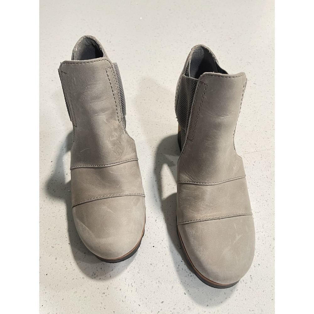 Sorel Addington Cut Out Chelsea Ankle Boots Quarry Sz 7.5